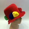 Custom-made various types of foreign trade velvet soft hats and noble milk cloth flower hats are made with red tall hats and a few flower hats Specification image